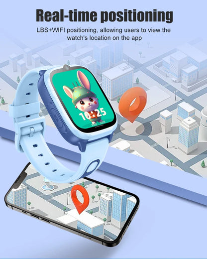 4G Kids Smartwatch D53 GPS Locator Tracker Video Call Smart Watch for Children Waterproof SOS Anti-Lost Watch Parent Control App