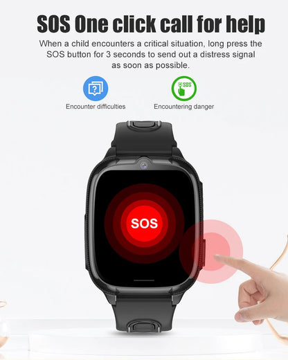 4G Kids Smartwatch D53 GPS Locator Tracker Video Call Smart Watch for Children Waterproof SOS Anti-Lost Watch Parent Control App