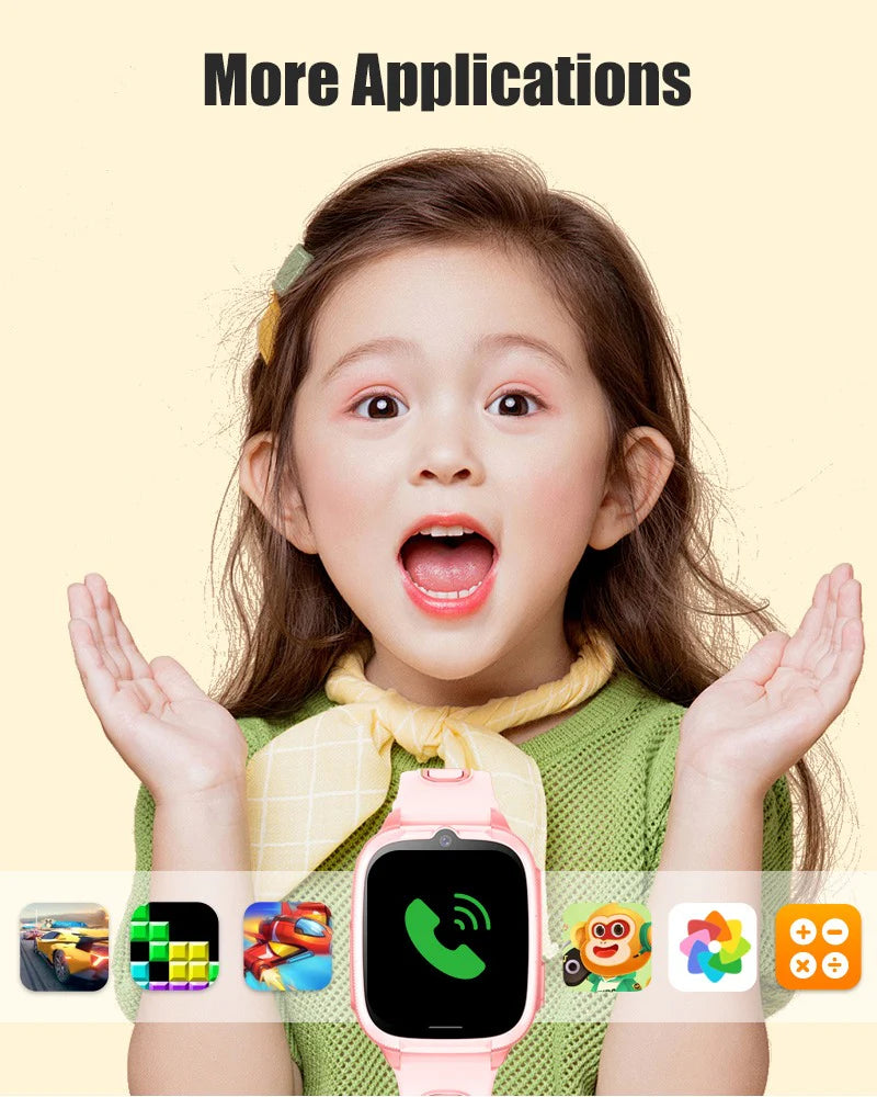 4G Kids Smartwatch D53 GPS Locator Tracker Video Call Smart Watch for Children Waterproof SOS Anti-Lost Watch Parent Control App