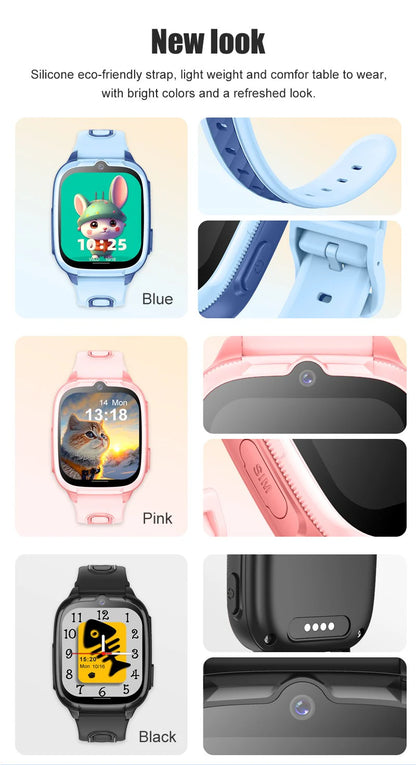 4G Kids Smartwatch D53 GPS Locator Tracker Video Call Smart Watch for Children Waterproof SOS Anti-Lost Watch Parent Control App